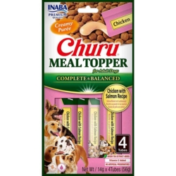 CHURU Dog Meal Topper Chicken/ Salmon, 4 tuber