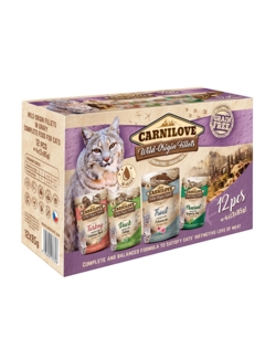 CARNILOVE Cat Pouch Multipack- Duck/Turkey/Trout/Pheasant - 12 x 85 g