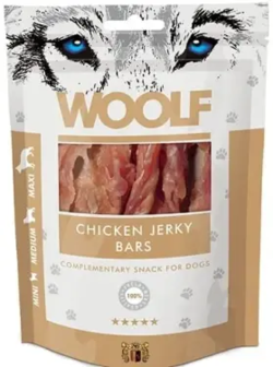 Woolf Chicken Jerky Bars, 100 g