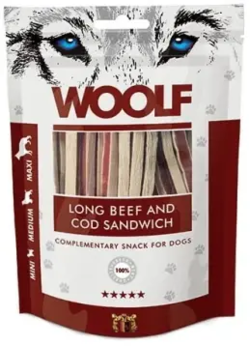 Woolf Long Beef & Cod Sandwich, 100 g