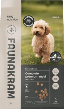 Faunakram Pre- & Probiotics lamb Grain Free, for small dogs, 4 kg.