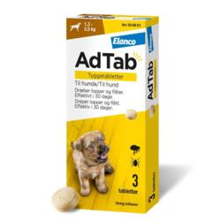 AdTab HUND 56.25MG Tyggetabletter mod lopper og flåt til HUND 1,3-2,5 kg