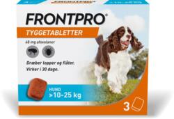 FRONTPRO Tyggetabletter mod lopper og flåter til Hund 68 mg, >10-25 kg
