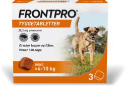 FRONTPRO Tyggetabletter mod lopper og flåter til Hund 28,3 mg, >4-10 kg