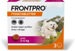 FRONTPRO Tyggetabletter mod lopper og flåter til Hund 11,3 mg, 2-4 kg