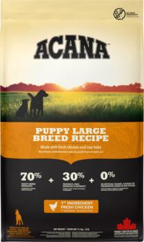 FRAGTSKADE - 11,4 kg Acana Puppy Large Breed Recipe - FRAGTSKADET SÆK, INDHOLD OK