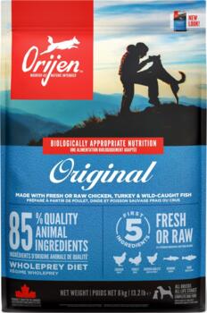 FRAGTSKADE - 6 kg ORIJEN ORIGINAL - FRAGTSKADET SÆK, INDHOLD OK