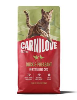 6 kg Carnilove Active CAT Duck & Pheasant for Sterilised Adult All Breeds