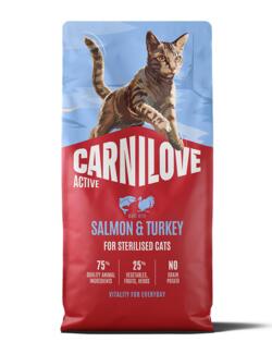 6 kg Carnilove Active CAT Salmon & Turkey for Sterilised Adult All Breeds