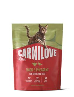400 g Carnilove Active CAT Duck & Pheasant for Sterilised Adult All Breeds