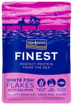 Fish4Dogs White Fish Flakes With Salmon 100 g
