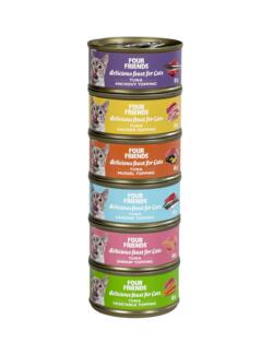 Four Friends Mix 6-pack dåse vådfoder til Kat, 6 x 85 g