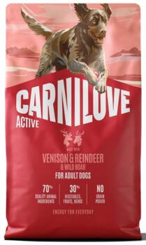 4 kg Carnilove Active Venison & Reindeer & Wild Boar for Adult All Breeds