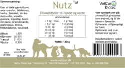 NUTZ -  130 g pulver til hund og kat