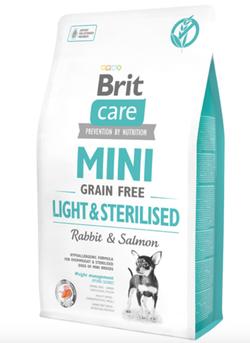 Brit Care Mini - til små racer - Grain Free Light and Sterilised -  hundefoder Light til steriliseret hund, 2 kg