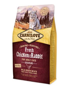 Carnilove Chicken & Rabbit For Adult Cats - med frisk og tørret kød, 2 kg - KORN og KARTOFFELFRI