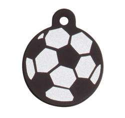 iMarc cirkel soccer ball, rund 39 mm - farve sort - RESTSALG