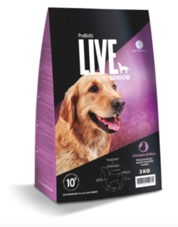 Probiotic Live Senior & overvægt Kylling & ris - 3 kg