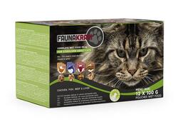 Faunakram 12 x 100 g Menubox til steriliserede katte - 4 forskellige smage
