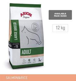 ARION ORIGINAL Adult Large Breed, Laks & Ris, 12 kg – incl gratis levering og 2 slags godbidder