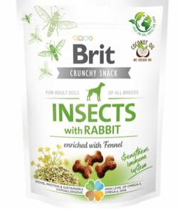 Brit Care Crunchy Cracker. Insects m. Rabbit, 200 g - KORNFRI