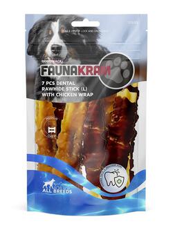 Faunakram 7 stk. kornfri dental stick med kylling, 220 gram