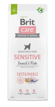 Brit Care Dog Sustainable Sensitive Insect - Digestion & Skin - 12 kg - INCL.  LEVERING