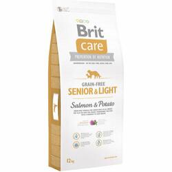 Brit Care Grain-free Senior & Light Laks & Kartoffel, 12 kg - INCL. GODBIDDER OG LEVERING