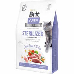 Brit Care Cat Grain-Free Sterilized and Weight Control, 2 kg - incl. gratis vådfoder