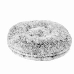 XXL - Fluffy Memory foam seng, rund, fv. grå - str. ø 115 cm