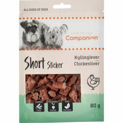Companion Glutenfri Short KyllingLiver Stickers, 80 g - 1,5 cm - uden sukker