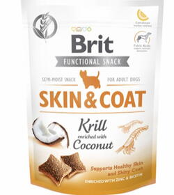 Brit Care Functional Snack Skin+Coat Krill - Semi Bløde, 150 g