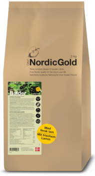 Nordic Gold Balder - fokus på pels - ikke tilsat korn 3 kg - Godbidder medfølger