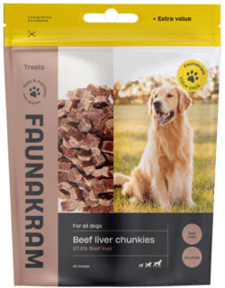 Faunakram Value-pack 300 gram Beef Liver chunkies