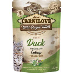 CARNILOVE Cat Pouch And med kattegræs, 85 g