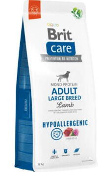 FRAGTSKADE - Brit Care Dog Hypoallergenic Adult Large Breed - Lamb, 12 KG - FRAGTSKADET SÆK, INDHOLD OK