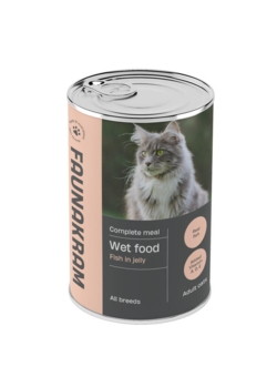 Faunakram, 415 g cat wet food, fish in jelly