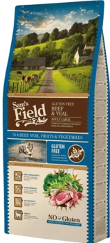 Sams Field Adult Large - Beef & Veal, No Gluten, 13 kg