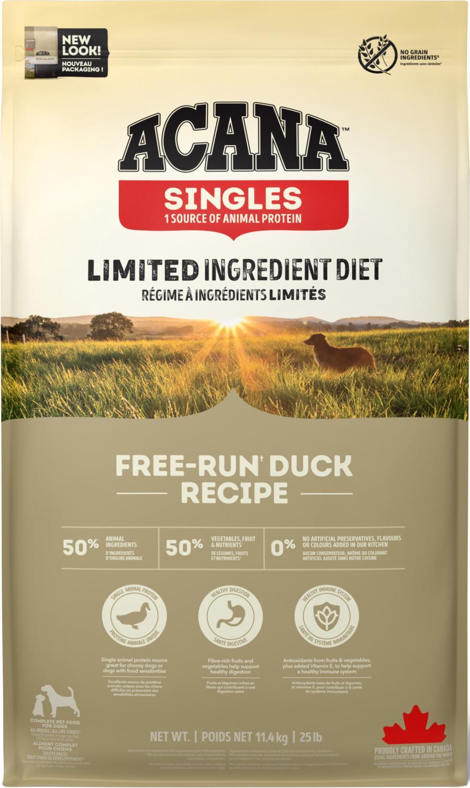 11,4 kg Acana Free Run Duck - dyrelageret.dk