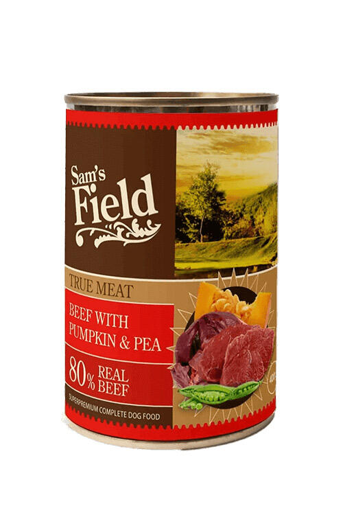 Sams Field True Meat - Beef, Pumpkin & Peas, 400 g