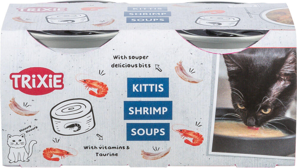 Trixie suppe med kylling og rejer, 4 x 80 g