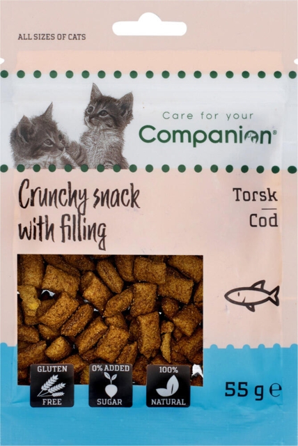 Companion Cat Crunchy med fyld - torsk/kylling, 50 g