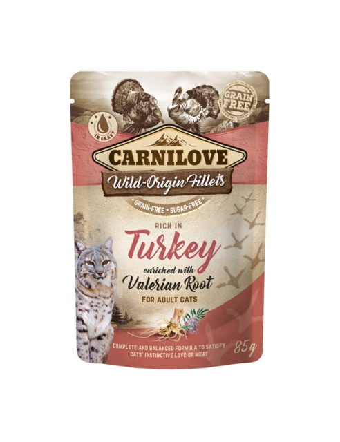 Carnilove CAT - Pounch Turkey / Baldrianrod 85 g