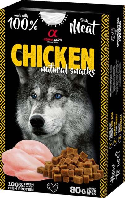Alpha Spirit Naturals Chicken hundesnacks, 80 g