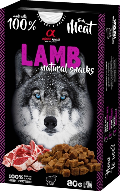 Alpha Spirit Naturals Lamb hundesnacks, 80 g