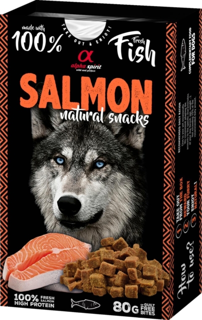 Alpha Spirit Naturals Salmon hundesnacks, 80 g