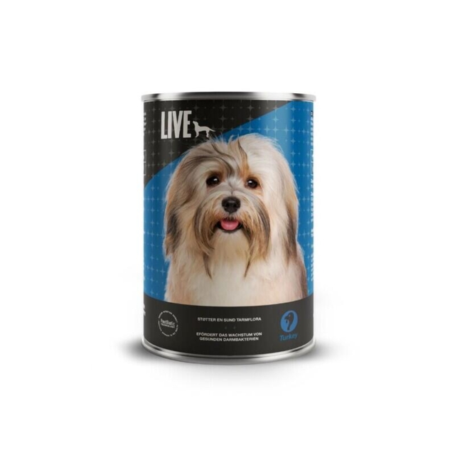PROBIOTIC LIVE Dog Vådfoder Kalkun 395g dåse