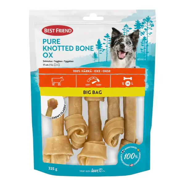 Best Friend Pure tyggeben okse Big Bag 17 cm 5 stk, 325 g