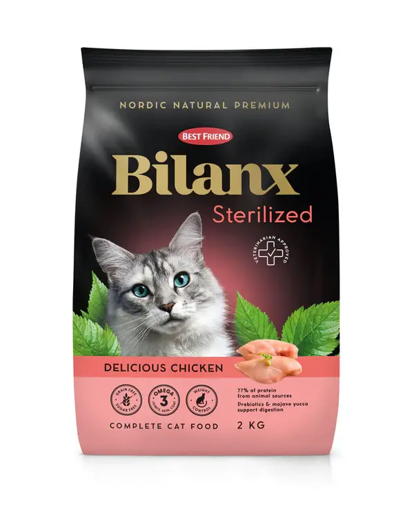 Best Friend Bilanx Sterilized kylling tørfoder til katte, 2 kg