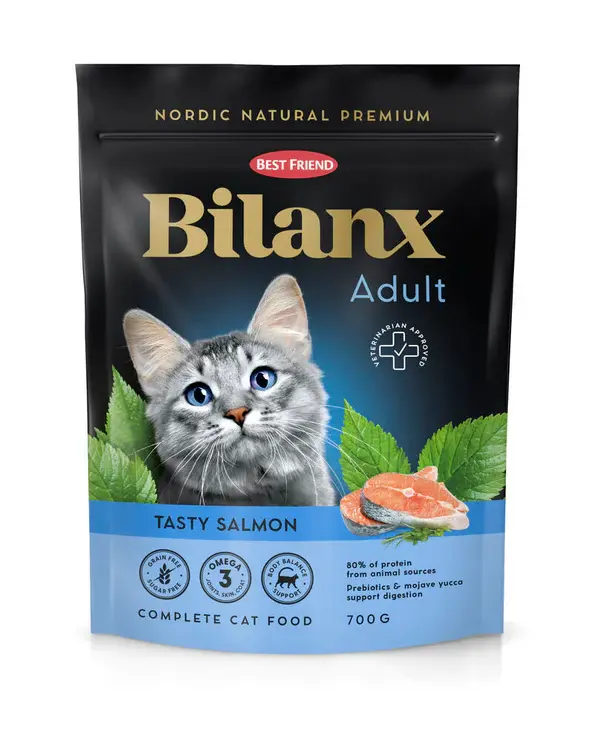 Best Friend Bilanx Adult laks tørfoder til katte, 700 g